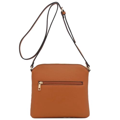 Image of FashionPuzzle Chevron Quilted Medium Crossbody Bag with Tassel Accent
