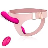 Umschnall-Dildos Vibration Sexspielzeug für Frauen, Wordone Tragbarer Harness Strap-on-Dildo mit 10 Dual-Vibrationsmodi, G-Punkt-Vibrator & Klitorisstimulation mit Fernbedienung für Paare & Lesben