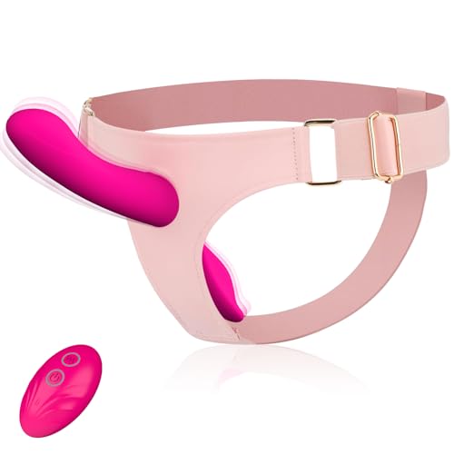 Umschnall-Dildos Vibration Sexspielzeug für Frauen, Wordone Tragbarer Harness Strap-on-Dildo mit 10 Dual-Vibrationsmodi, G-Punkt-Vibrator & Klitorisstimulation mit Fernbedienung für Paare & Lesben