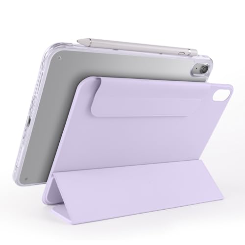 Protection iPad A16 11" 2025 coque transparente portefeuille violet