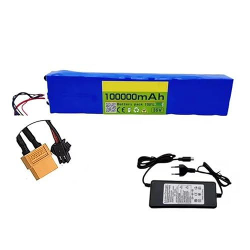 Batería de litio 10S3P de 36 V y 100000 mAh, con cargador y BMS integrado, compatible con el patinete eléctrico Mijia M365.(XT60-SM plug)