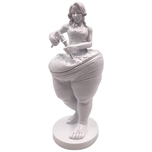 xiaonu Statue Slimming Goddess Living Room Sculpture Decoration Fat Lady Figure Model Fitness Yoga Home Desk Decoration for Handmade Bedroom