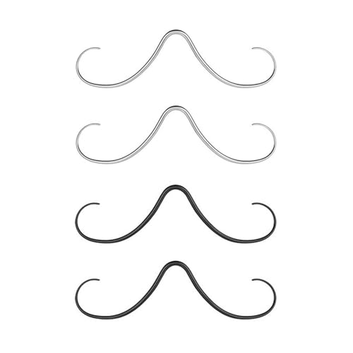 UOPJDD 4 Morceaux De Moustache en Acier Inoxydable, Accessoires Créatifs Et Personnalisés,...