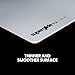 Pulsar Superglide Glass Gaming Mouse Pad v2 ALUMINO-Silicate Glass Surface Anti-Slip Fully Molded high-Density Silicone Rubber 16.5in x 13in (L, White)