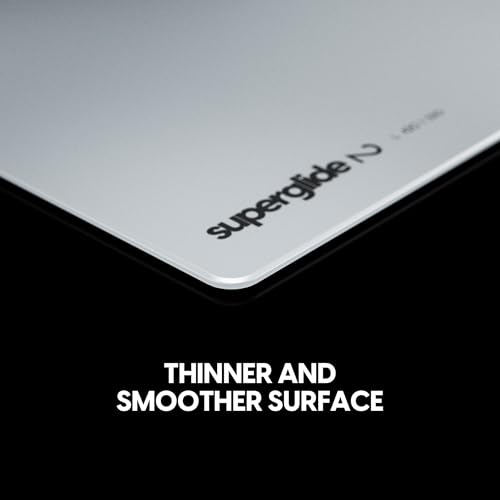 Image of Pulsar Superglide Glass Gaming Mouse Pad v2 ALUMINO-Silicate Glass Surface Anti-Slip Fully Molded high-Density Silicone Rubber 16.5in x 13in (L, White)
