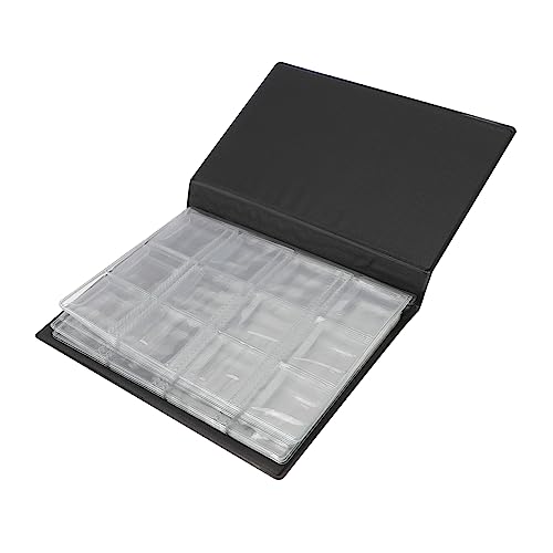 NUOBESTY Álbum Monedas Azul Libro Portátil con Monedas y Tokens Compacto de PU y Páginas Opp