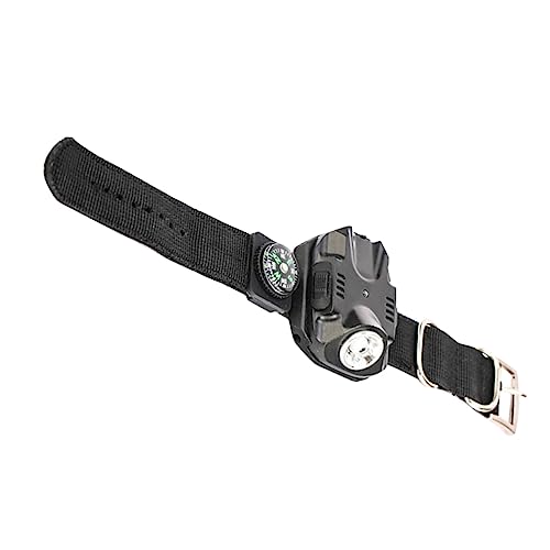 Gadpiparty Portable Led Wrist Watch Light Outdoor Utility for Camping Hiking and Night Sports Compact Flashlight with Compass