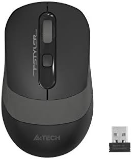 A4 Tech FG10 Nano Kablosuz Optik 2000 DPI Mouse, 4 Yönlü Scroll, Siyah Gri