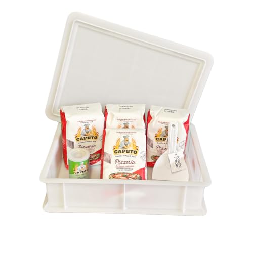 SomosTrade - Pizzateig Starter - Kit | 4x Caputo Pizzeria | | 1 Trockenhefe | 1 Hefebox mit Deckel | 1 Teigschaber |