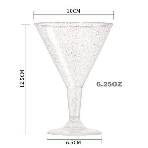 Save 50% on Liacere 24-Pack Silver Plastic Martini Glasses