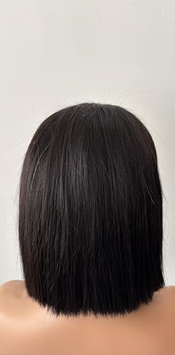 Perruque lace frontal HD 13x4 cheveux humains vietnamiens noir 10 pouces