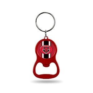 Rico Industries NCAA Arkansas State Red Wolves Red Metal Keychain – Beverage Bottle Opener With Key Ring – Pocket Size