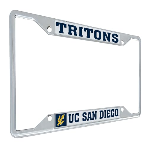 Desert Cactus University of California San Diego Car Accessories Tritons Metal License Plate Frame and Tag Holder for Front or Rear of Car (Mascot)
