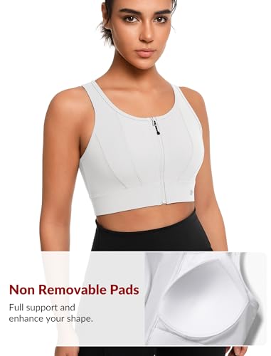 Image of Yvette Front Closure Sports Bras for Women High Support Bust Supportive Sports Bra High Impact for Running
