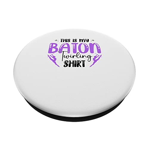 Majorette Twirler Baton Twirling PopSockets Swappable PopGrip, Black - Image 2