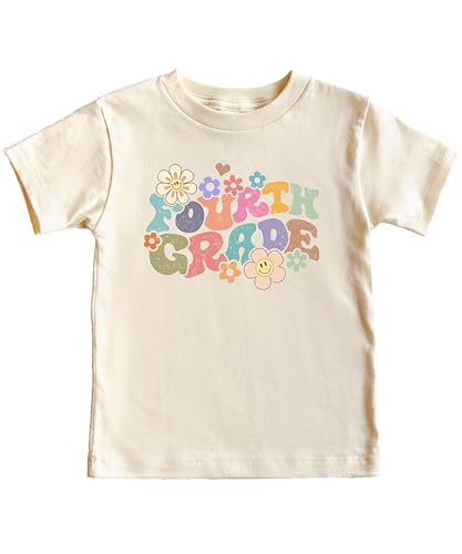 4th Grade Groovy Daisy First Day of School T-Shirt Back to School 1st Day of School Outfit2