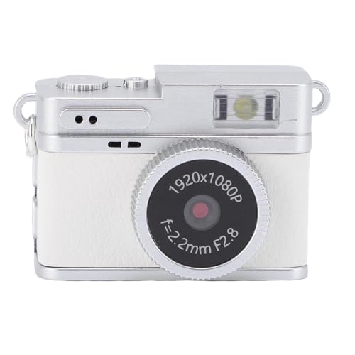 Caméra portable 1080P rétro blanche pour ne plus jamais rater un souvenir précieux