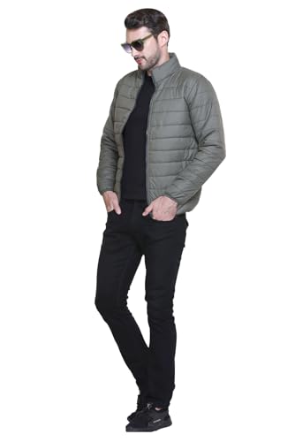 Image of Sanhok Mens Waterproof Imported Polyester Trendy Lightweight Stylish Regular Fit Standard Length Full Sleeve Zipper Jacket for Winter Casual Wear