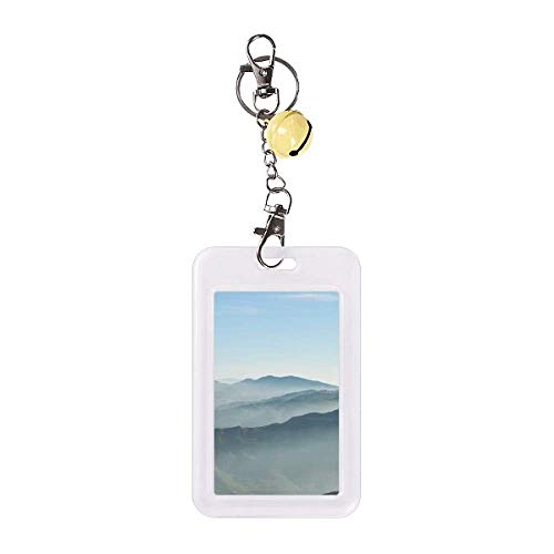 Badge de protection pour carte de crédit au motif artistique de montagne et brume