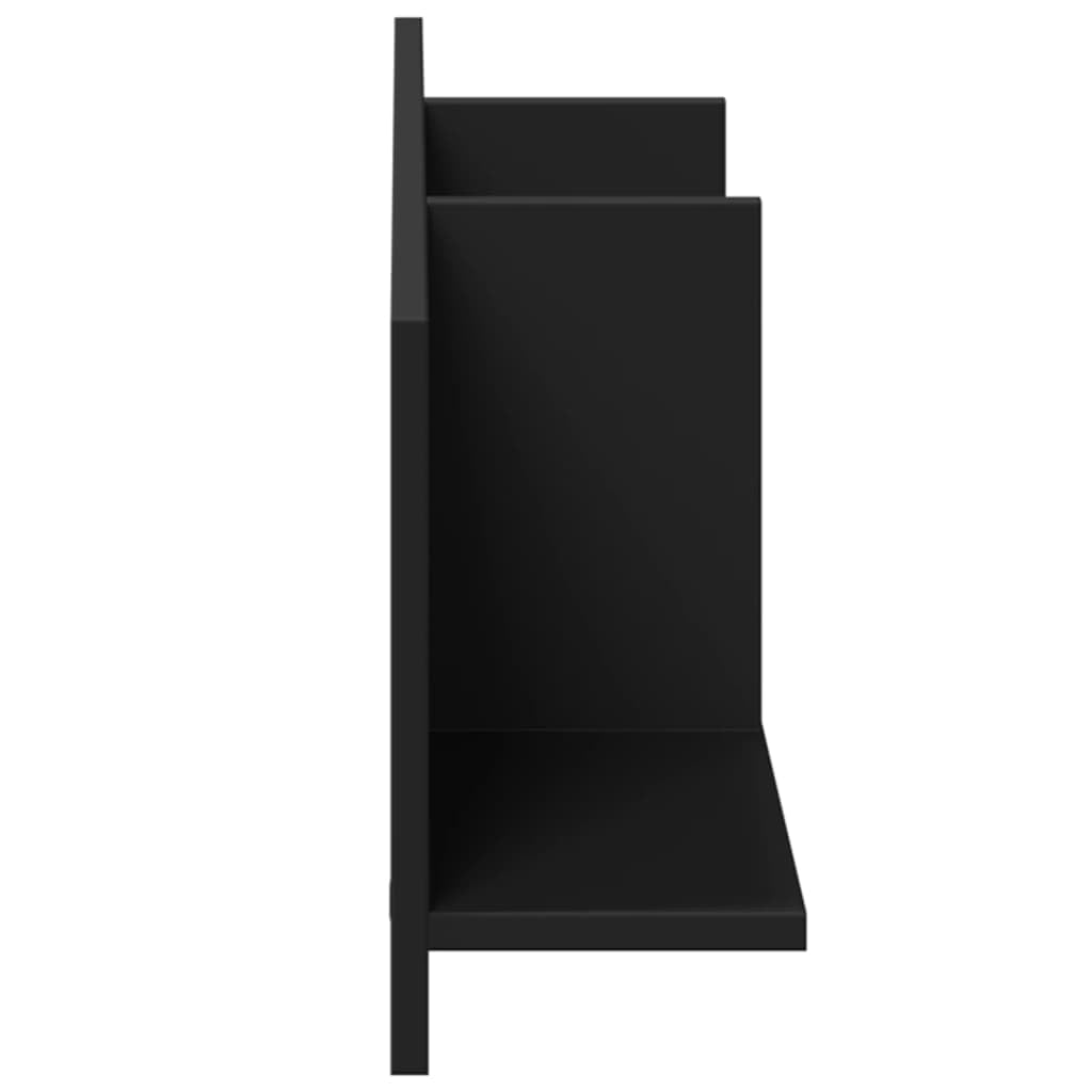 Estantería de pared negra 100 x 16,5 x 30 cm, material de madera, diseño moderno flotante, ahorra espacio para salón, pasillo, baño y cocina