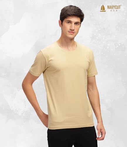 Image of Men T Shirt Cotton Round Neck | Solid Cotton Tee Half Sleeve | Breathable Casual T Shirt for Men | Stylish Round Neck Casual Wear | 12 Colors