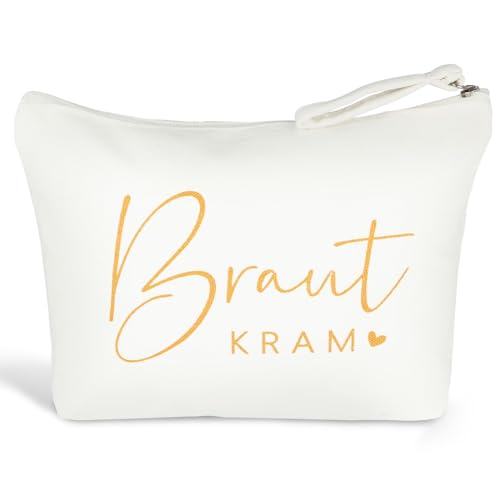Braut Geschenke JGA Party Zubehör Leinen Braut Kram Make up Tasche Mitgebsel Geschenk zur Brautparty Junggesellinnenabschied Bride Dekoration Kosmetiktasche für Hochzeit Verlobung