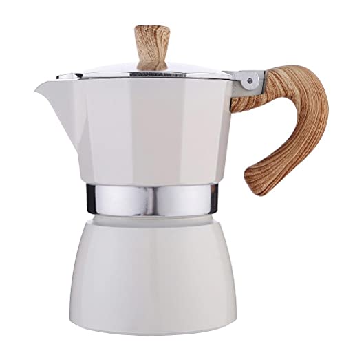 Mnsun Cafetera de 150 ml, apta para inducción, cafetera moka de aluminio, cafetera de espresso, cafetera de espresso, jarra de moka para cafetera de filtro