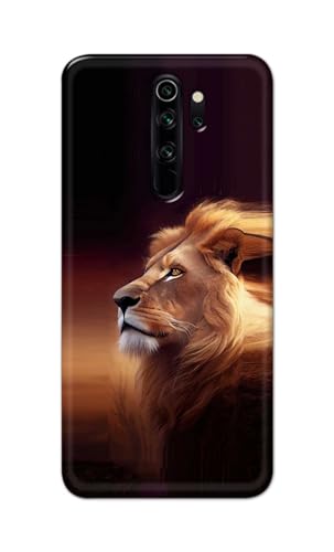 Image of PRINTFIDAA Printed Hard Back Cover Case for Mi Redmi Note 8 Pro Back Cover (Danger Lion) -112