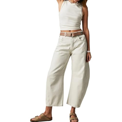 Barrel Jeans Women Baggy Boyfriend Jeans for Women Wide Flare Leg Cargo Pants High Waist Midrise Y2K Jean 2024