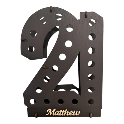 Image of Lumber Reveal USA | Any Length Personalized Shot Bottle Holder | Mini Liquor Bottle Display | Custom Liquor Bottle Centerpiece | Unique Party Decorations