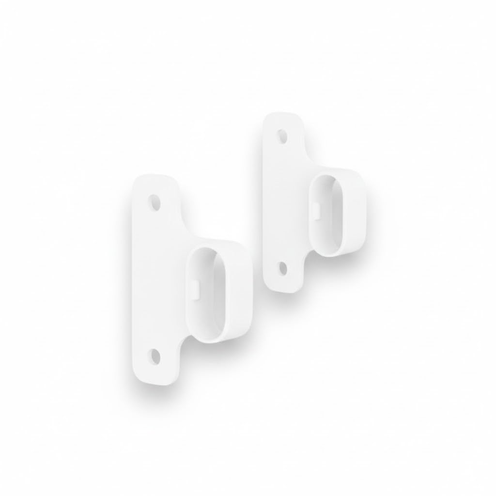 Clothes Rail Brackets Compatible with IKEA PAX Komplement (White)