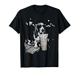 Basset Hound Drinking Iced Coffee Funny Dog Meme Humor T-Shirt