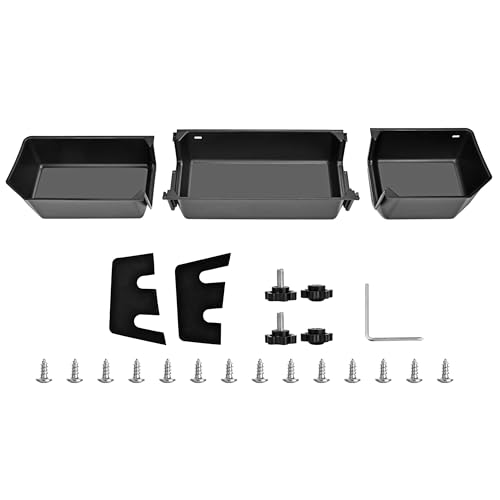 Vesul Under Seat Storage Compatible with Ford F-150 SuperCrew/Crew Cab 2015-2024, F-250 F-350 F-450 F-550 2017-2024 Rear Row Underseat Console Storage Box Organizer