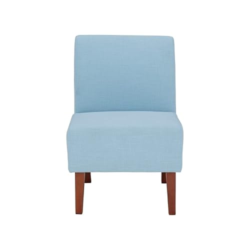 Linon Lily Wood Upholstered Accent Chair In Light Blue #TOP3