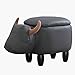 ZDW Meuble Siège Hauteur Animal Vache-Faux Cuir, Tabouret Pratique Tabouret Créatif Caricatural Animal Ottoman - Canapé de Canapé En Bois Massif Taboule À Chaussures Changements de Tabouret de Canapé/