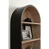 Kate and Laurel Arcott Modern Arched Wall Shelf, 18 x 6 x 26, Black and Light Natural, Transitional Arch Wall Shelves for Over-the-Toilet Storage or Entryway Storage Shelf