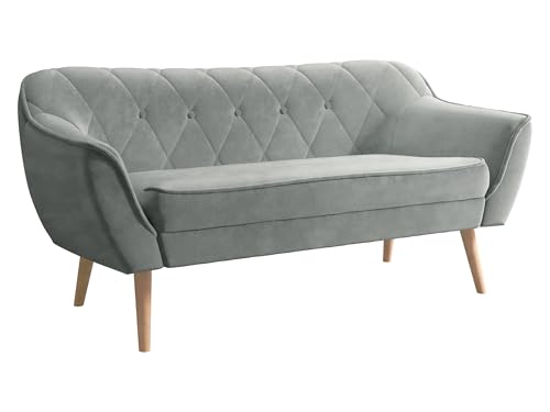 Mirjan24 Zweisitzer Sofa Skysin 2, Couch, Couchgarnitur, Sofagarnitur, Polstersofa, Füße aus Holz, Modern Couch, Polstermöbel, Wohnlandschaft (Kronos 53)