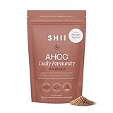 SHII AHCC Daily Immunity Powder, 2.1 Oz - Vegan, Gluten-Free Immune Support Supplement with AHCC, Easy-to-Mix Shiitake Mushroom Powder for Quick Absorption, Promotes Immune Response & Cellular Health