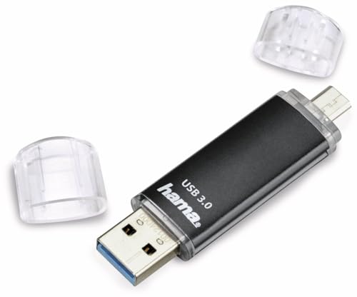 Pendrive da 32GB, USB 3.0, Micro USB, Laeta Twin, Velocità 45 MBs, Nero - Chiavetta USB - Immagine 3