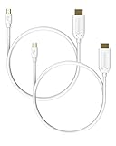 Mini DisplayPort to HDMI (6 FT, 2 Pack), Fosmon Mini DP (Thunderbolt Port Compatible) to HDMI Cable...