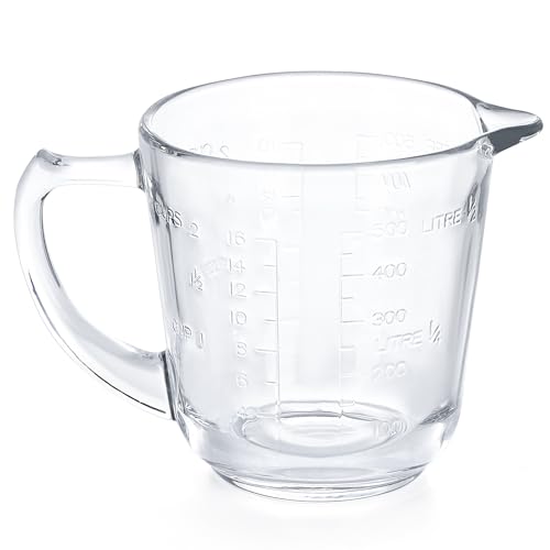 Vaso medidor de vidrio para zurdos 2 cups
