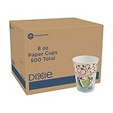 Dixie PerfecTouch 5338DX WiseSize Insulated Cup, New Coffee Design, 8 oz Capacity (Case of 20, 25 per pack)