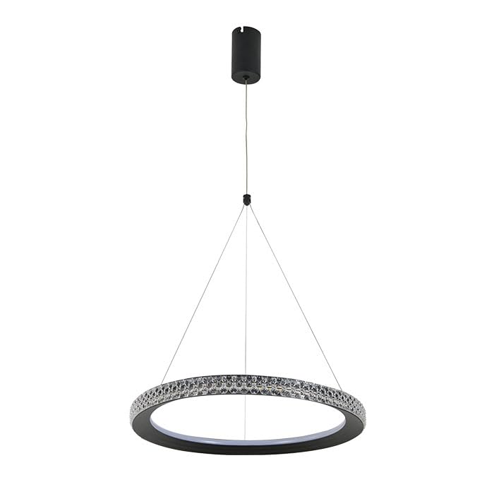 RAIMOND-30 - Lampada a sospensione a LED, 30 W, 1800 lm, 4000 K, colore bianco neutro, colore nero