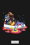  Rainbow Melting Sneaker Kicks Notebook: Lined College Ruled Paper,6x9 120 Pages,journal,matte Finish Cover,diary,planner