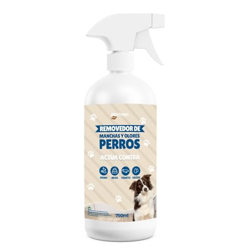Plantawa Limpiador Enzimático Orina Perros 750ml | Neutralizador de Olores Perros y Antiorines | Detergente Enzimatico Perros | Elimina Manchas de Heces y Vómito | Seguro en Muebles