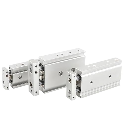 Vérin pneumatique double tige 25x50 CXSM acier inoxydable double arbre guidé - 4