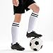 Dxhycc 3 Pairs Kids Striped Soccer Socks Athletic Soccer Leg Sleeves Socks for Youth Boys Girls Baseball Football Softball Rugby, White