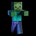 Mattel Minecraft Diamond Level Zombie Action Figure with 4 Accessories, 5.5-in Collector Scale & Pixelated Design