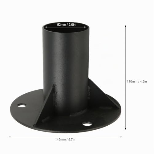 Soporte de poste de acero resistente con acabado industrial para lámparas exteriores 6