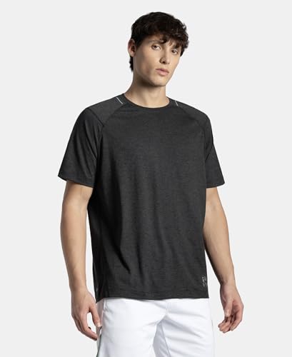 Image of Jockey MV53 Men Microfiber Fabric Round Neck Half Sleeve Active Wear T-Shirt with StayDry Tech